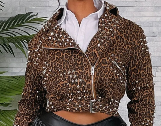 Motorcycle Leopard Jacket