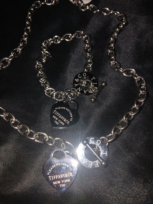 Tiff & Co. Necklace/ Bracelet Set