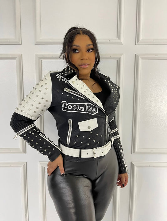 RESPECT STUDDED BIKER JACKET