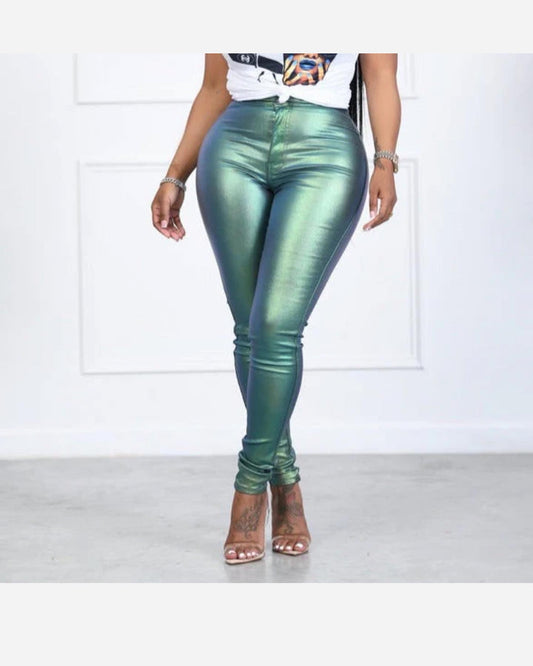 Metallic Stretchy Pants