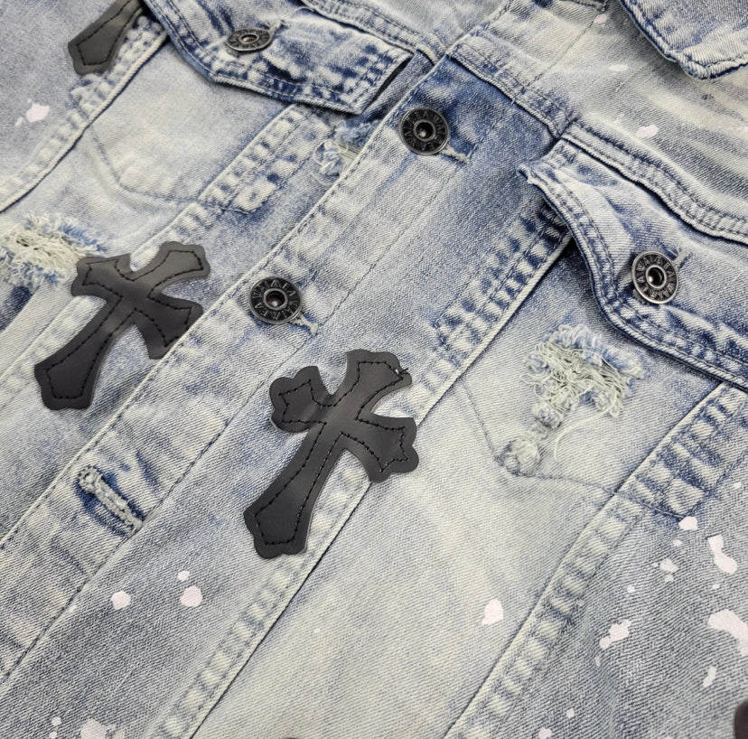 CROSS PATCH JEAN JACKET