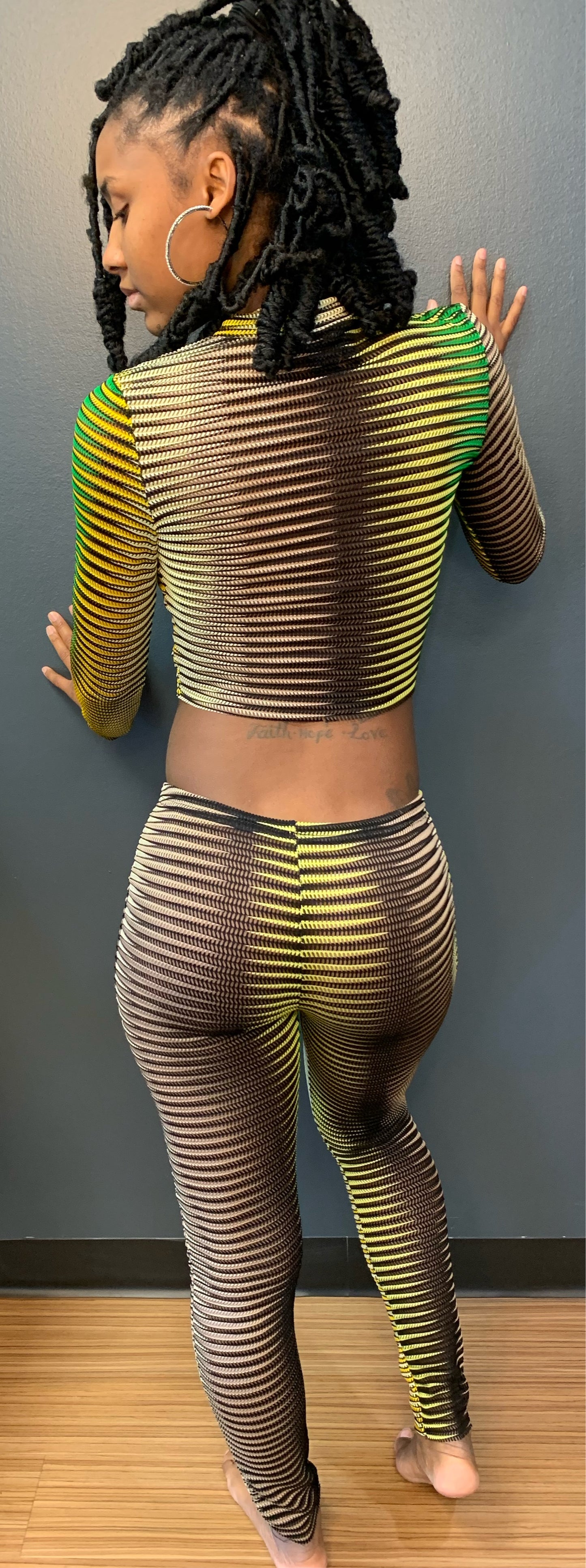 Mesh Jamaican Top & Legging Set